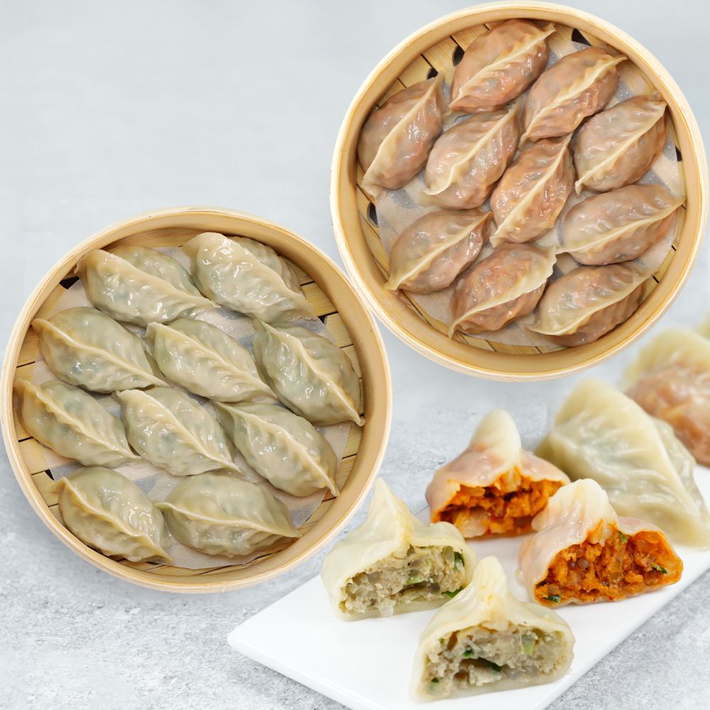 허만두 푸짐한 대용량 1.4kg 2봉 고기잎새/김치잎새/고기손/김치손/중화군만두