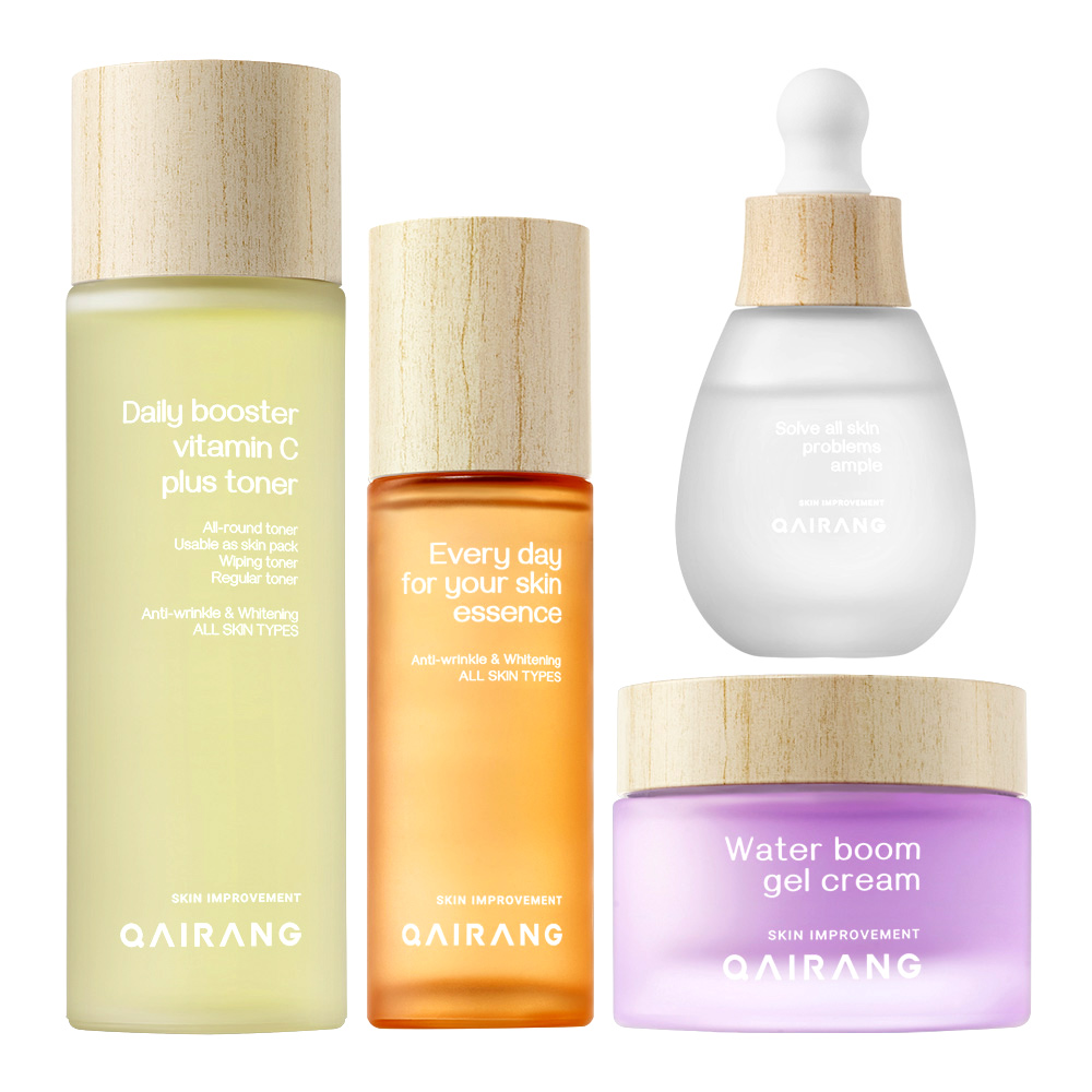 4세트 / 가이랑 속보습 피부진정 트러블케어/ 비타민C토너 130ml + 피부과앰플 30ml + 안티에이징 에센스 50ml + 수분크림 50ml