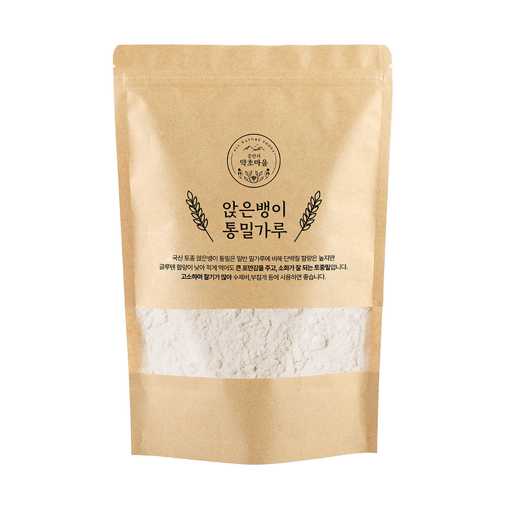 국산 토종 앉은뱅이 통밀가루700g 앉은키 밀가루