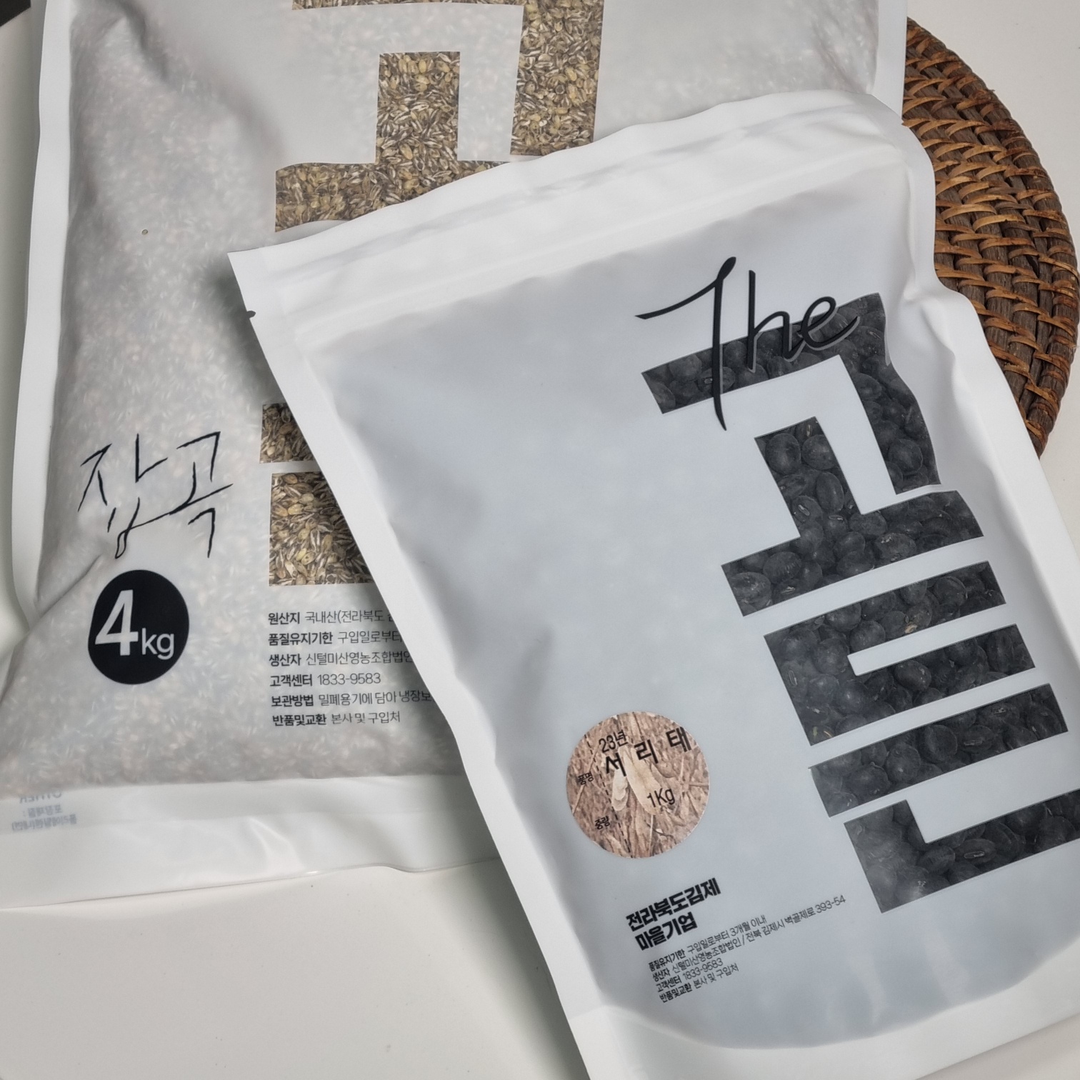 [전북마을기업] 23년산 햇 검정보리+서리태 콩 1kg (5kg)