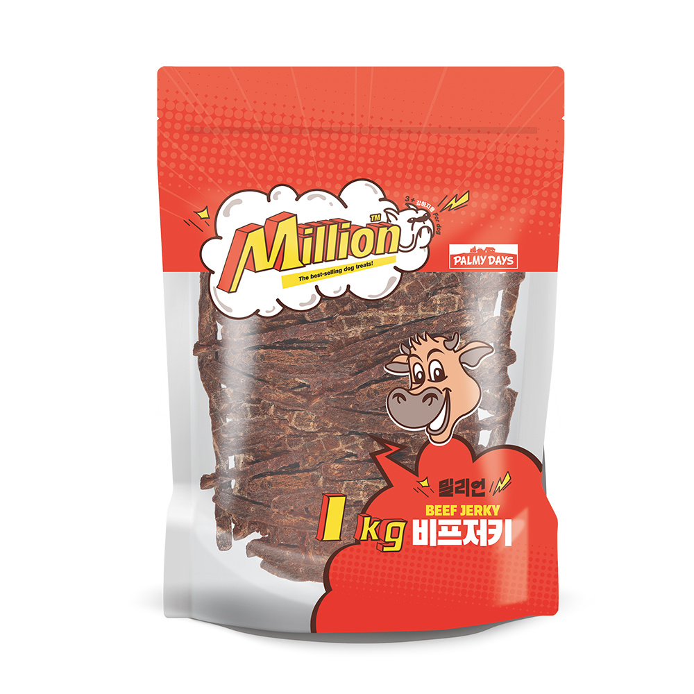 파미데이즈 밀리언 소고기 1kg 강아지 대용량 육포간식