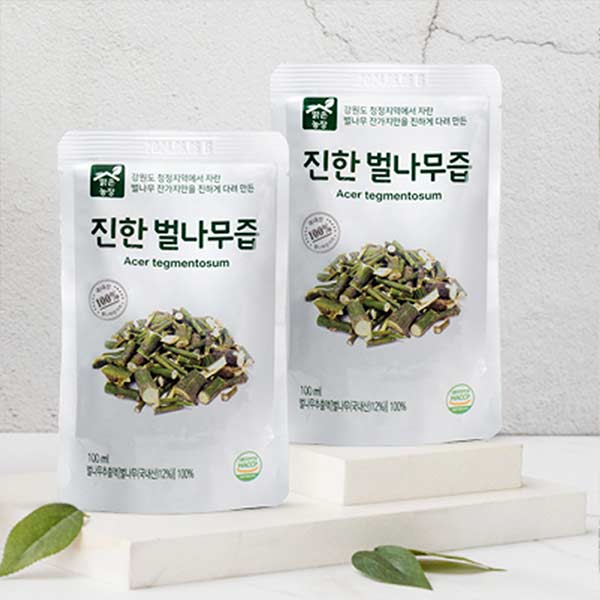 [맑은농장] 진한 벌나무즙 (100ml x 30개입) 강원도 청정지역의 벌나무 잔가지만 진하게 다린