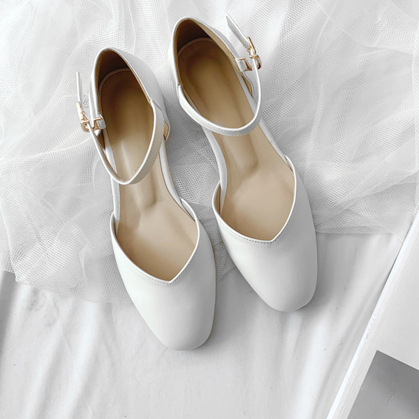 편안한 데일리슈즈 V라인 포인트 메리제인 3센치굽