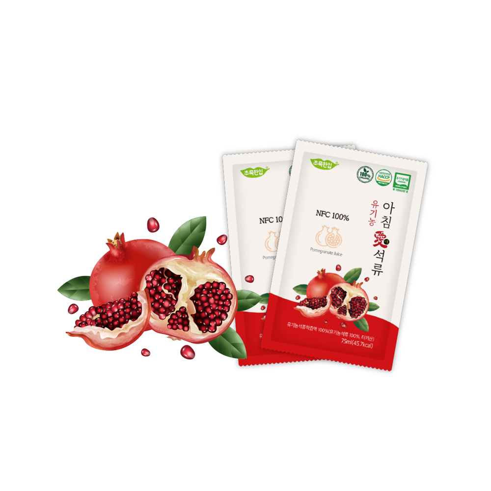 [초록한입] 유기농 아침애 석류 75ml 21포