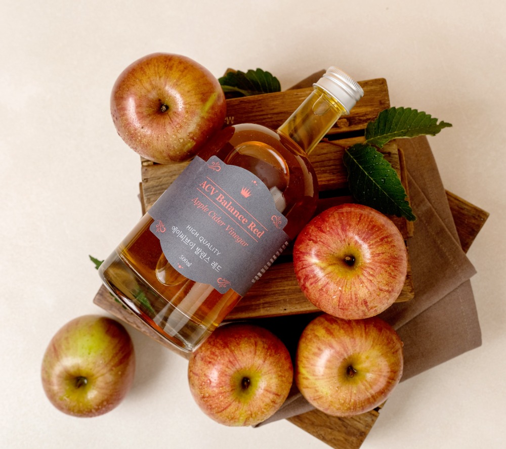 [신상품특가]국산 애플사이다비니거 천연 사과 발효식초 1000일 숙성 초모 생초 500ml