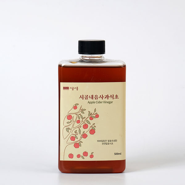 [신상품특가]국산 애플사이다비니거 천연 사과 발효식초 1000일 숙성 초모 생초 500ml