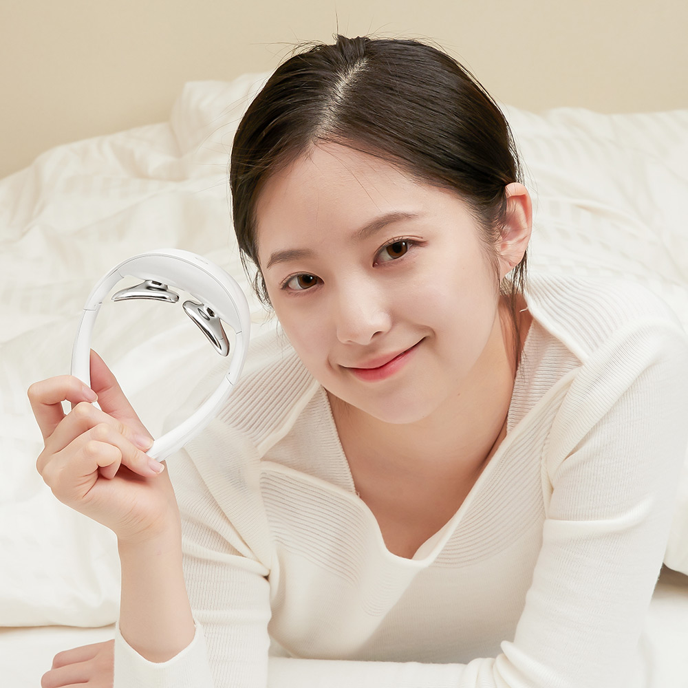 오아 넥큐어 온열 저주파 EMS 목 마사지기 충전식 휴대용 안마기