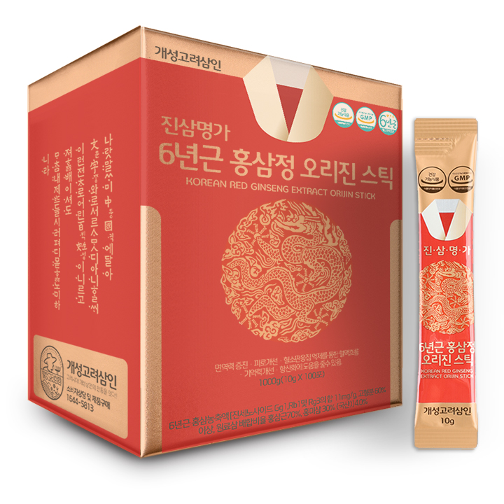 개성고려삼인 진삼명가 6년근 홍삼정 오리진 홍삼 스틱 10g 100포