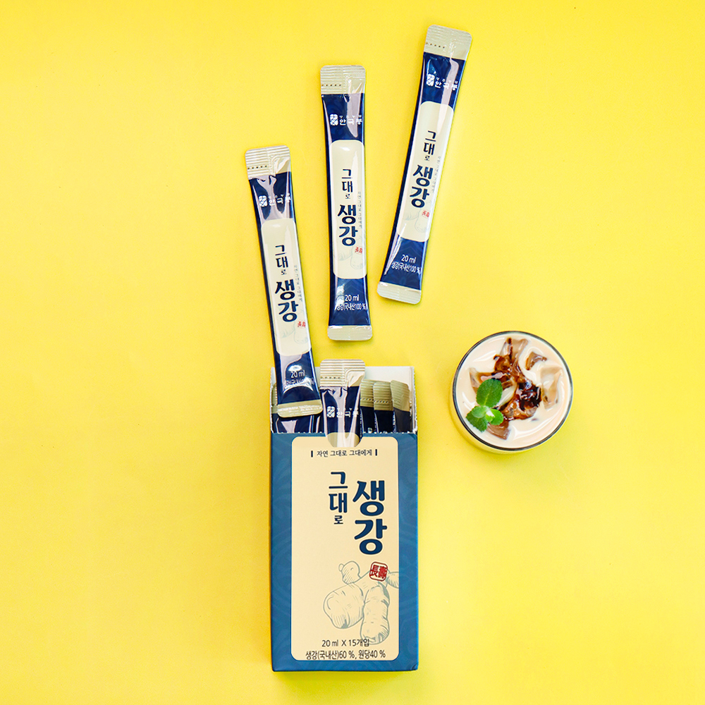 (흙사랑)그대로 생강 청 스틱 20ml 15개입 대표이미지 섬네일