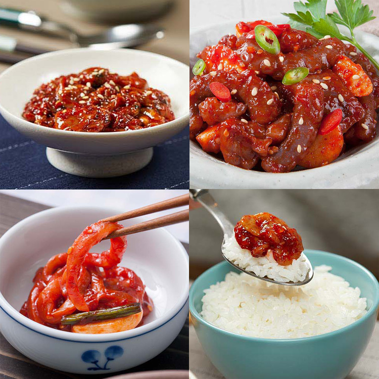 한성마트 밥도둑 젓갈 150g  3팩 모음전. 창란 가리비 낙지 오징어 청어알 젓갈