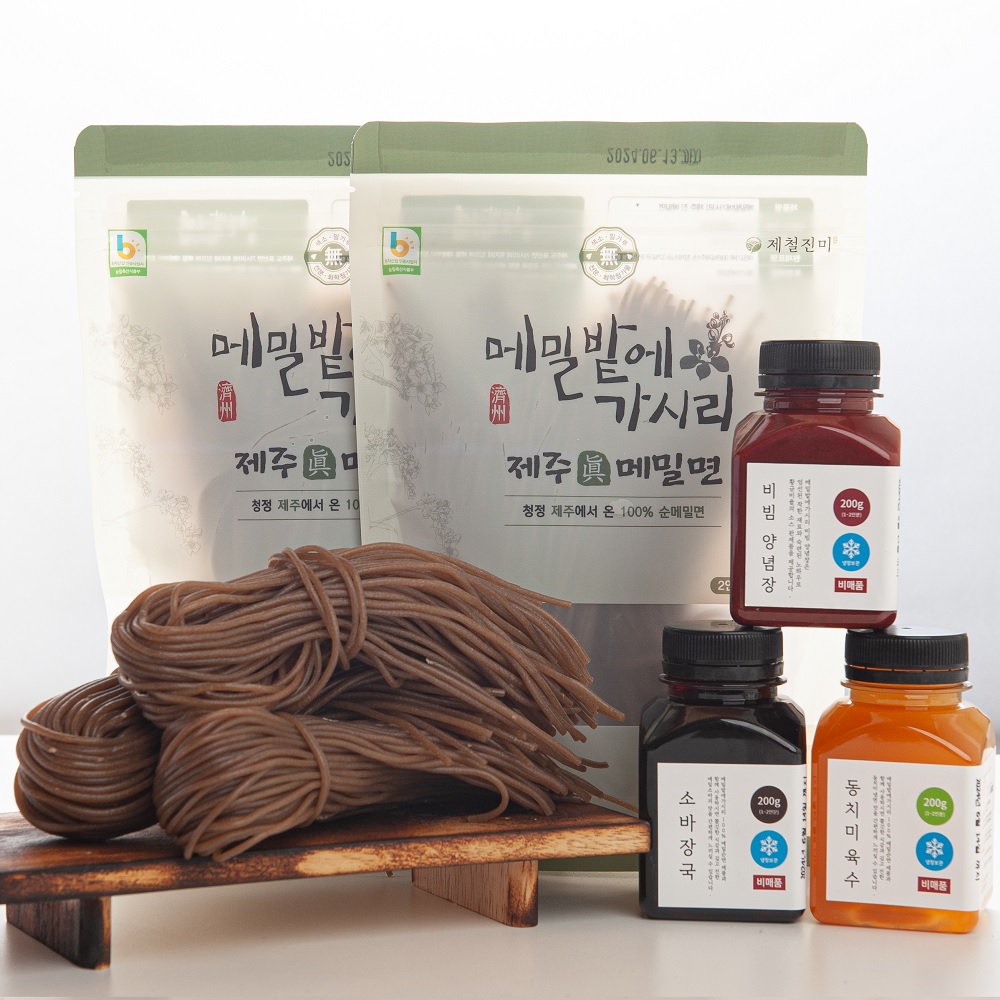 제철진미 메밀밭에가시리 제주 진메밀면 350g (2~3인분) 소바장국 동치미육수 비빔양념장 증정이벤트 대표이미지 섬네일