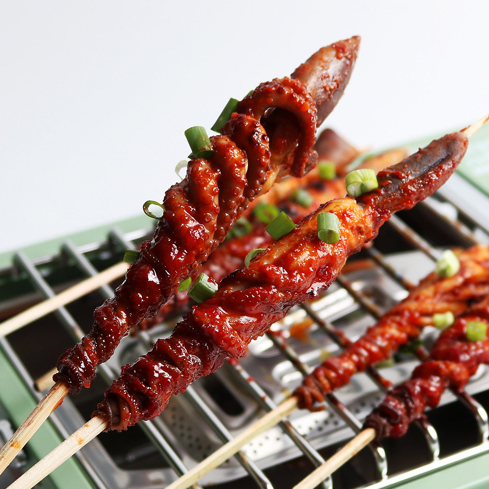 쫄깃고소 낙지호롱 500g (12~13미)+소스 낙지꼬치 캠핑음식