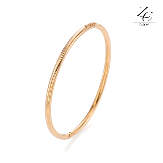 줄리카이 14K 라운드뱅글 팔찌 로즈 골드