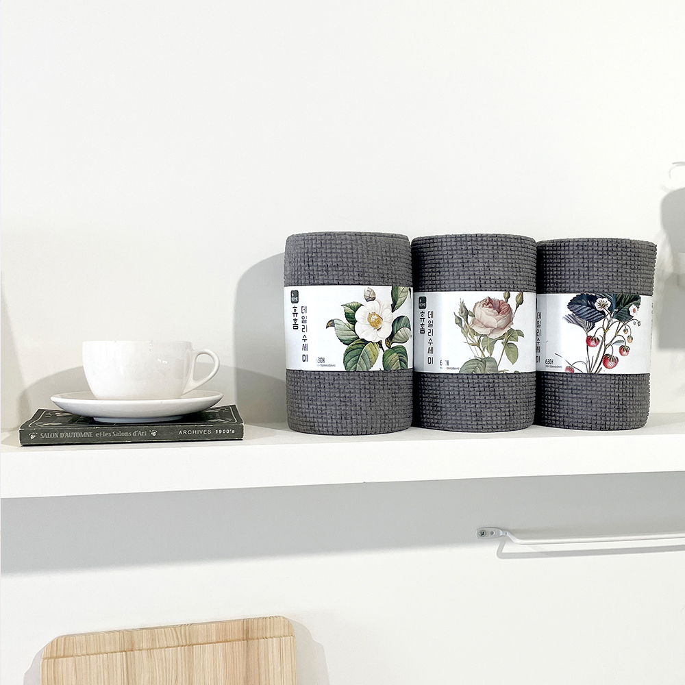 휴홈 일회용 데일리 수세미 63매 3롤