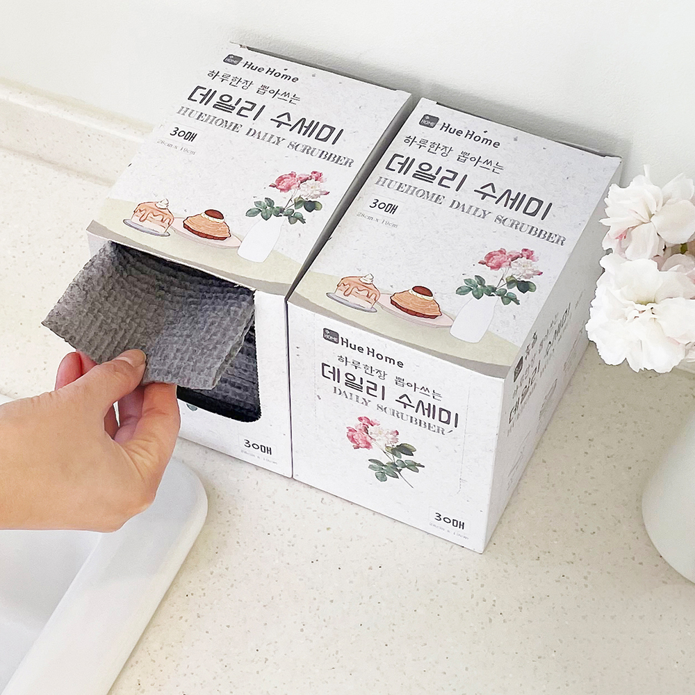휴홈 뽑아쓰는 일회용수세미 30매x4개