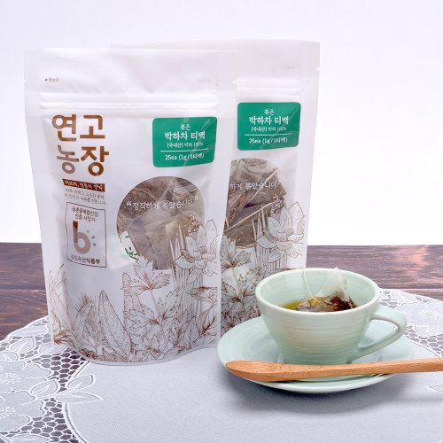 연고농장 국내산 볶은 박하차 삼각티백 25ea