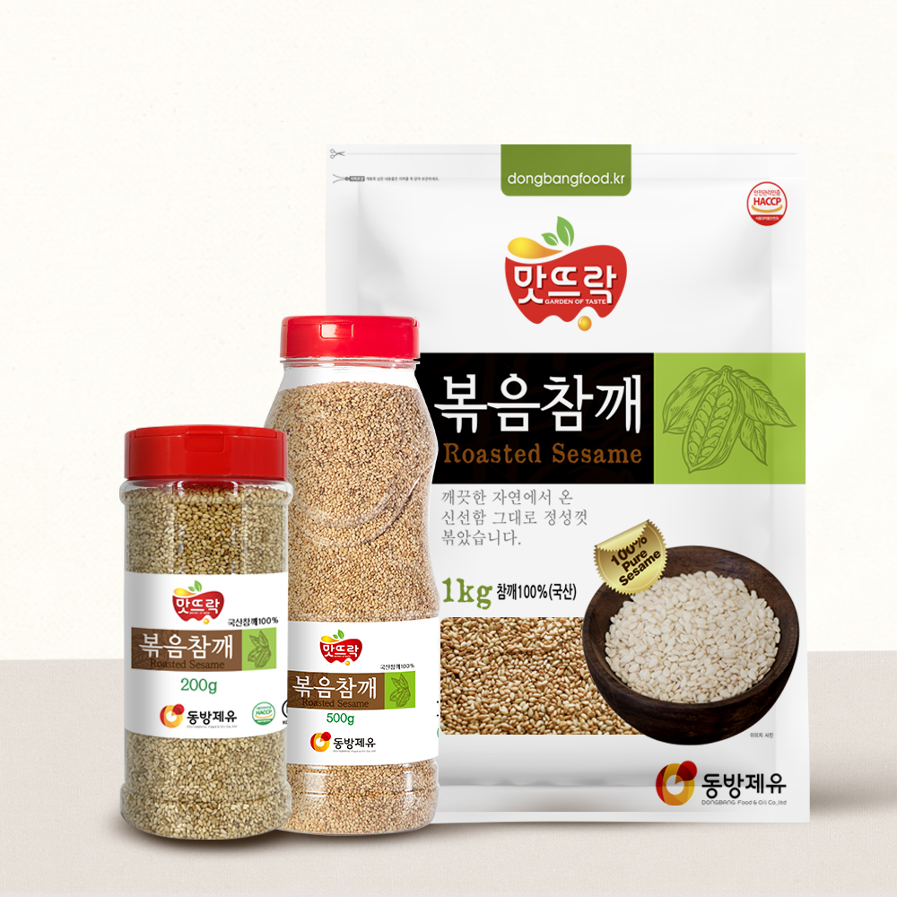 맛뜨락 국산 볶음참깨 200g/500g/1kg 대표이미지 섬네일