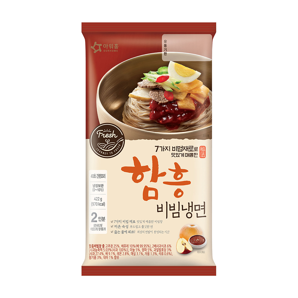 [아워홈] 함흥비빔냉면 422g*4팩