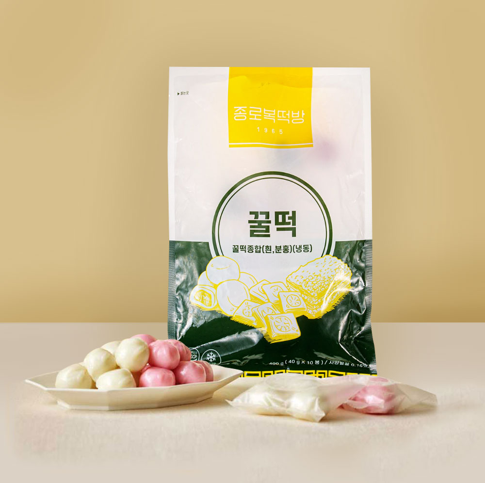 종로복떡방 모듬꿀떡(흰,분홍)400g (40gx10개입)