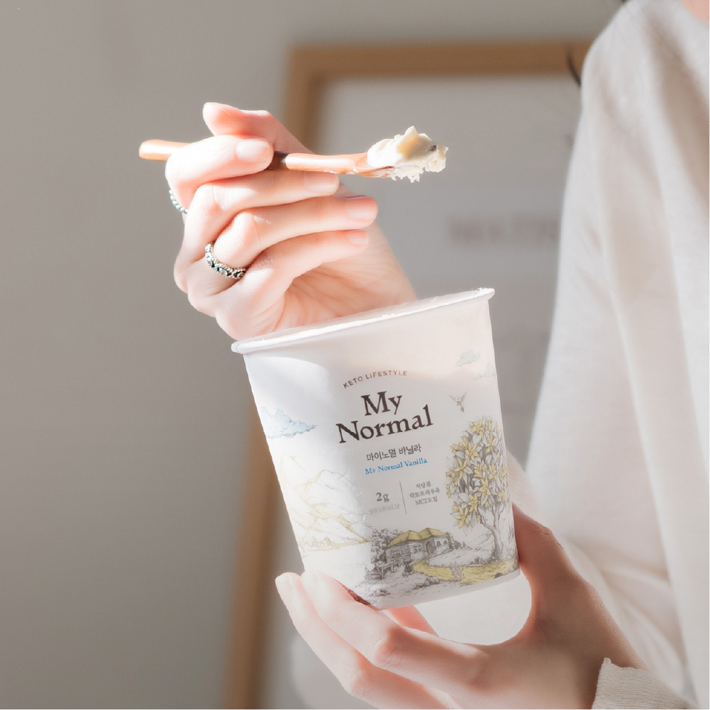 마이노멀 저당 파인트 아이스크림 (그린티/바닐라/초콜릿 474ml)