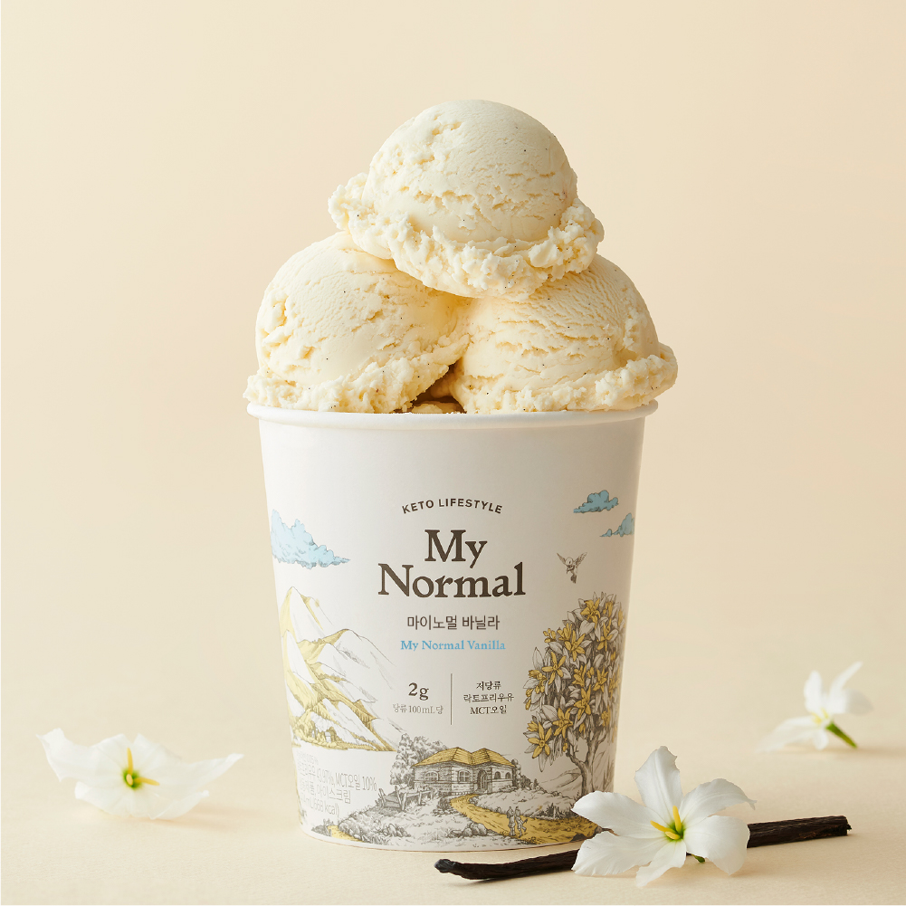 마이노멀 저당 파인트 아이스크림 (그린티/바닐라/초콜릿 474ml)