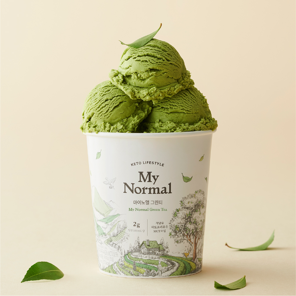 마이노멀 저당 파인트 아이스크림 (그린티/바닐라/초콜릿 474ml)