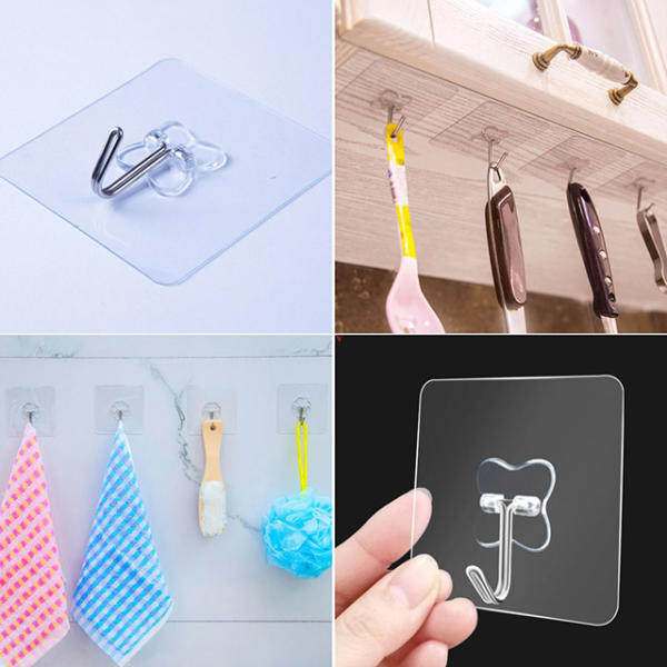 매직후크 5p 다용도 욕실 벽걸이 접착 흡착 고리 걸이