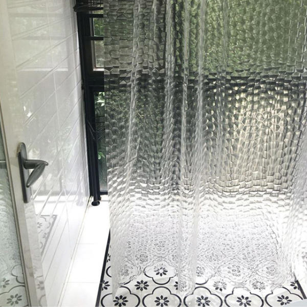 투명 3d peva 패브릭 방수 화장실 욕조 욕실 샤워 커튼 봉 샤워커튼