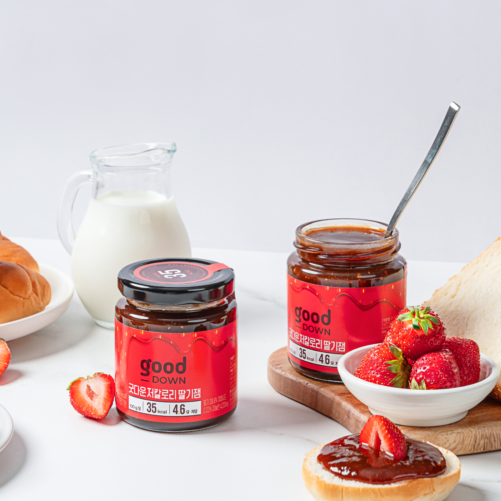 그림의빵 굿다운 1/9 저칼로리 저당 치아딸기잼, 2병 (220gX2병)