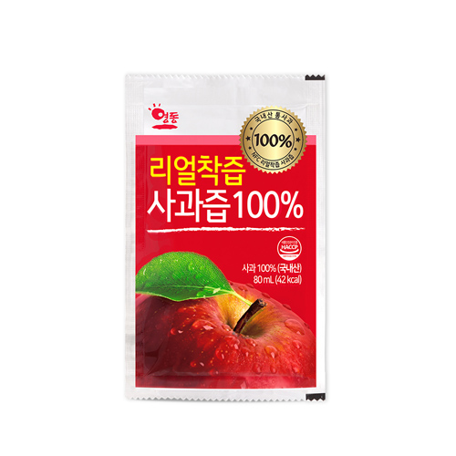 [리얼착즙] 물한방울 넣지않은_사과즙 100% 80ml (30포-120포)