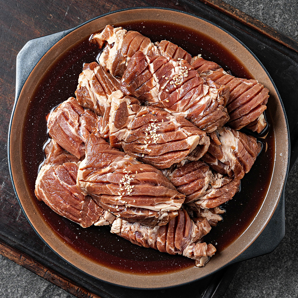 울산 맛집 칼집 양념 돼지왕구이 숯불구이 500g 1kg 1.5kg 2kg 3kg