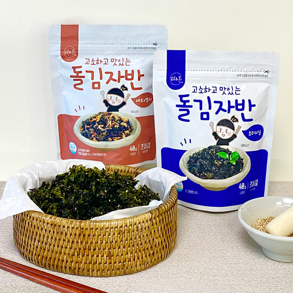 [해우촌] 온 가족 필수 반찬 고소하고 맛있는 돌김자반 40g (오리지널, 새우&멸치)