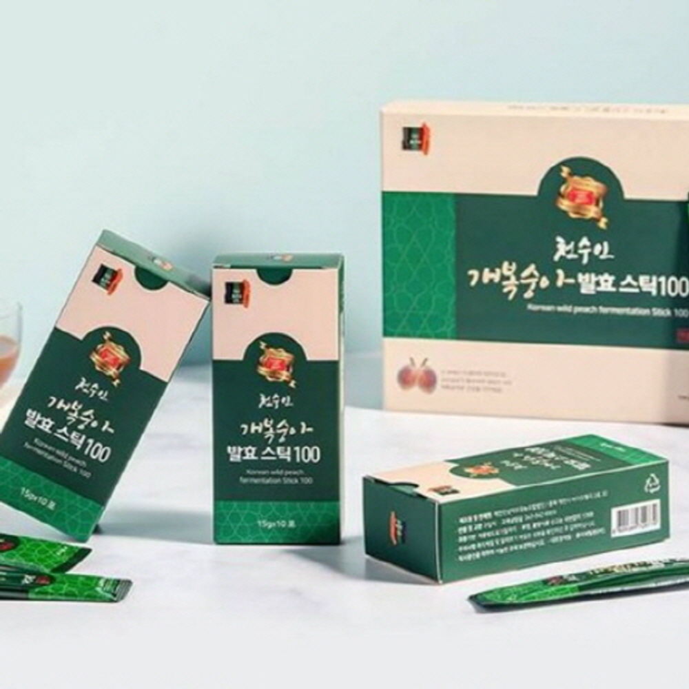 천수인 야생 개복숭아 발효 엑기스 스틱 대표이미지 섬네일