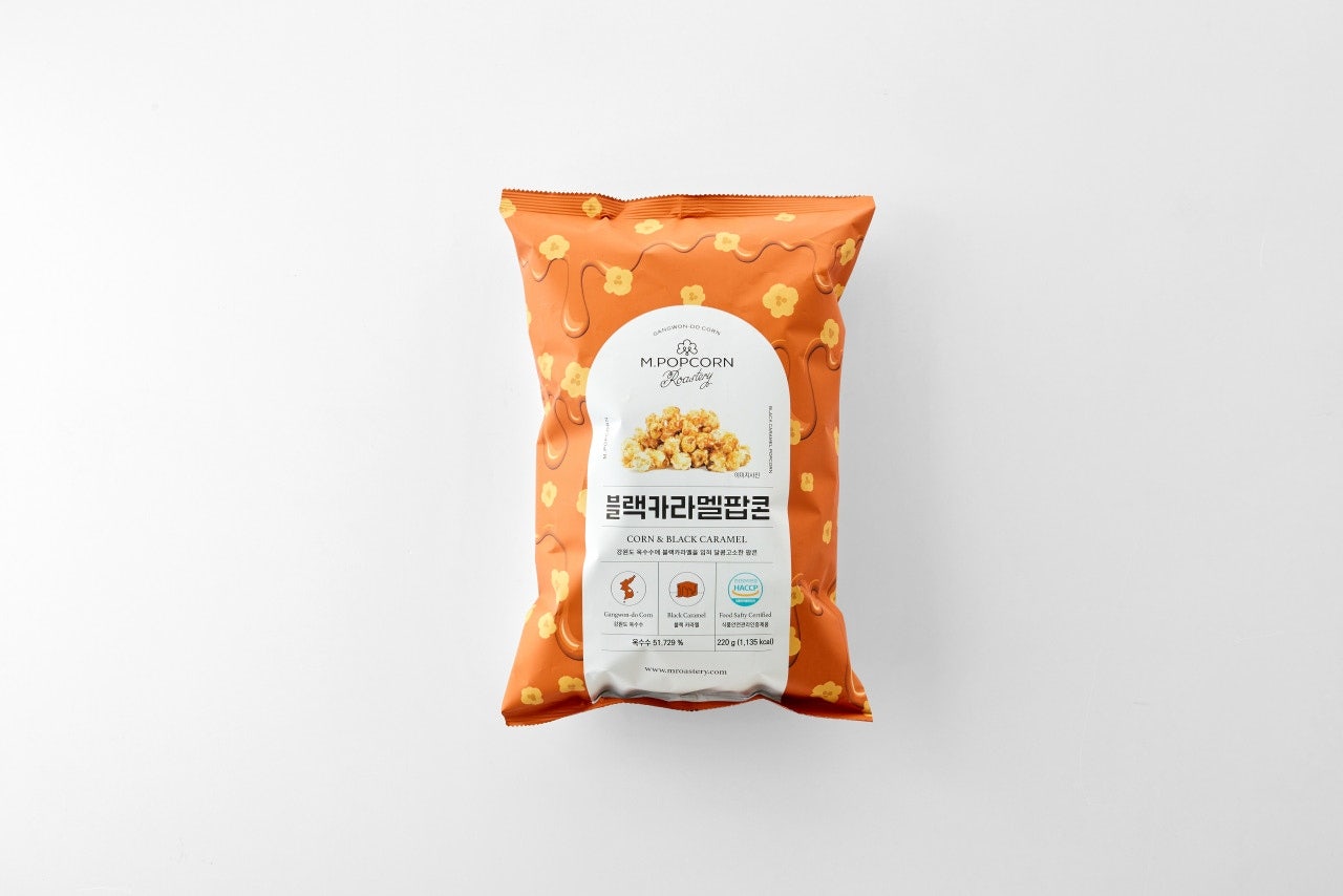 유기농 옥수수로 만든, 블랙 카라멜 팝콘(220g)