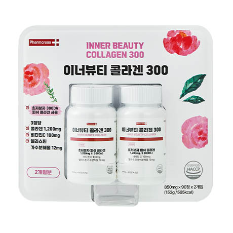 팜크로스 이너뷰티 콜라겐 300 850mgx90정(153g)