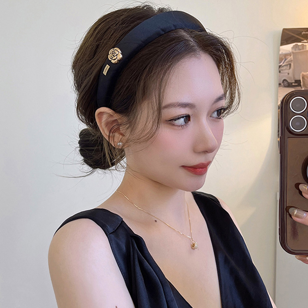 정성 로즈 플라워 포인트 헤어밴드 머리띠