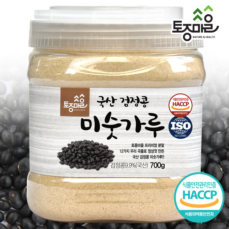 [정기배송][토종마을]HACCP인증 국산 검정콩미숫가루 700g 대표이미지 섬네일