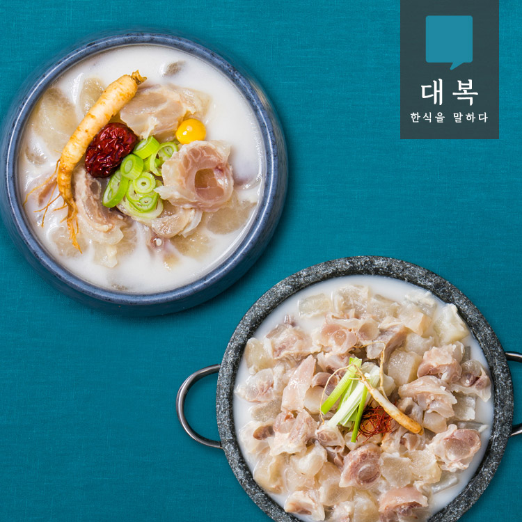 [대복] 사골 도가니탕 600g X 3팩 + 도가니 수육 350g X 3팩