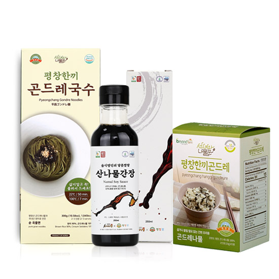 [평창팜] 한끼곤드레 1개+ 평창한끼곤드레국수 1개+ 요리용 맛간장 산나물간장 1개