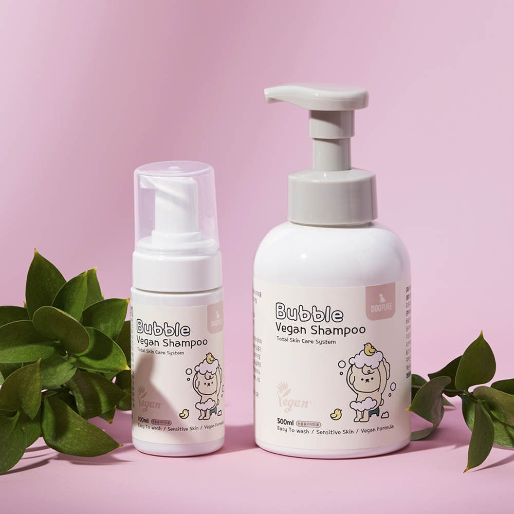 [도그퓨어] 천연 버블비건 강아지샴푸 500ml/100ml