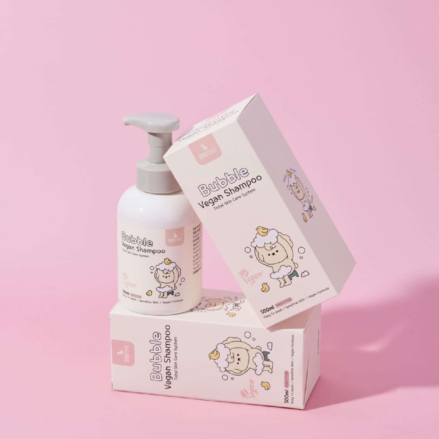 [도그퓨어] 천연 버블비건 강아지샴푸 500ml/100ml