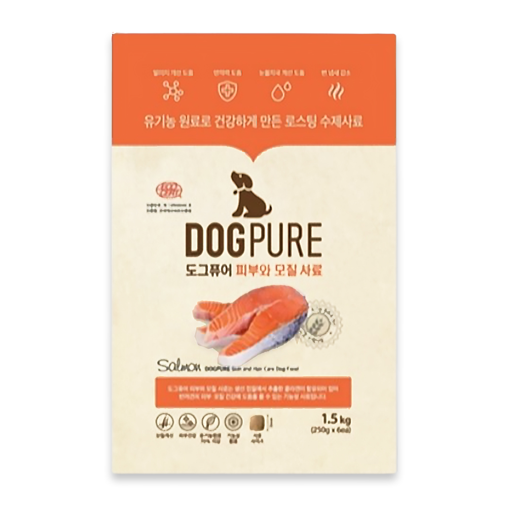 [도그퓨어] 유기농 원료 70%함유 강아지사료 3종 (뼈관절/눈물/유산균) 1.5kg