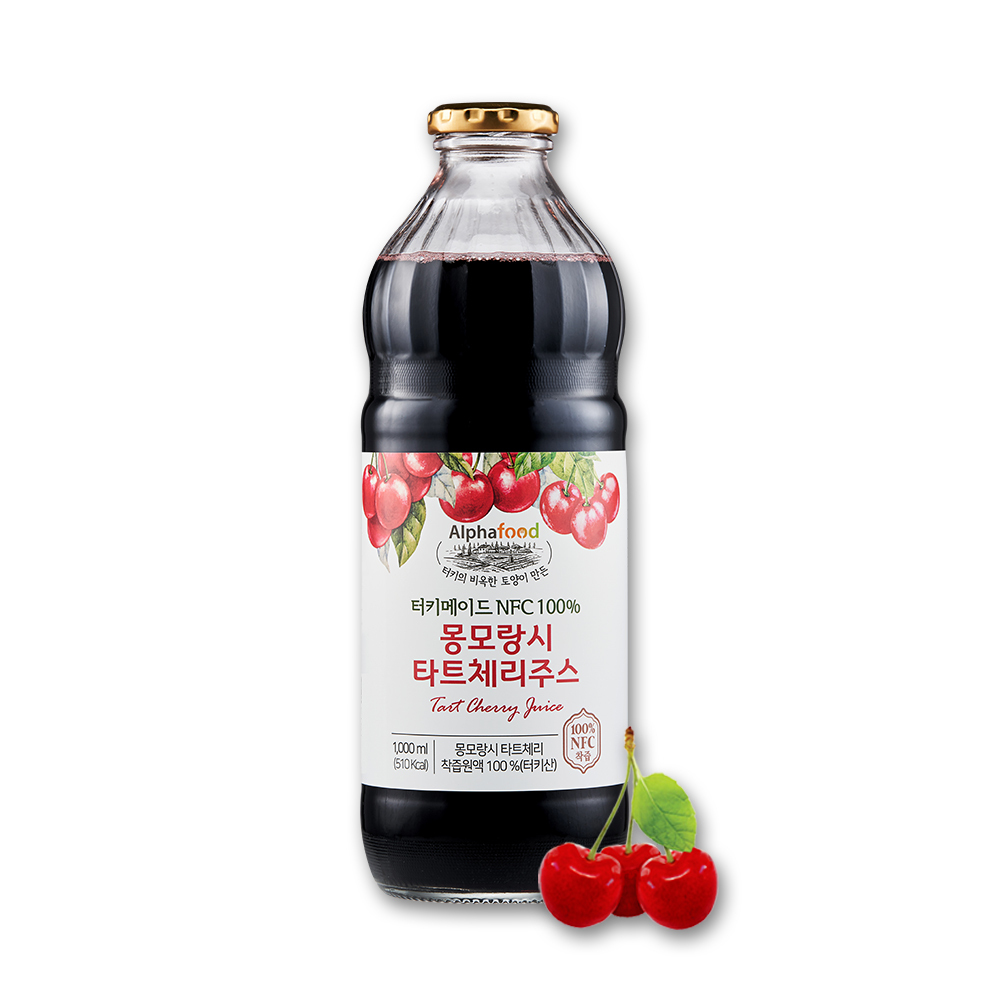 자연정 터키메이드 NFC 100% 몽모랑시 타트체리 주스 1L