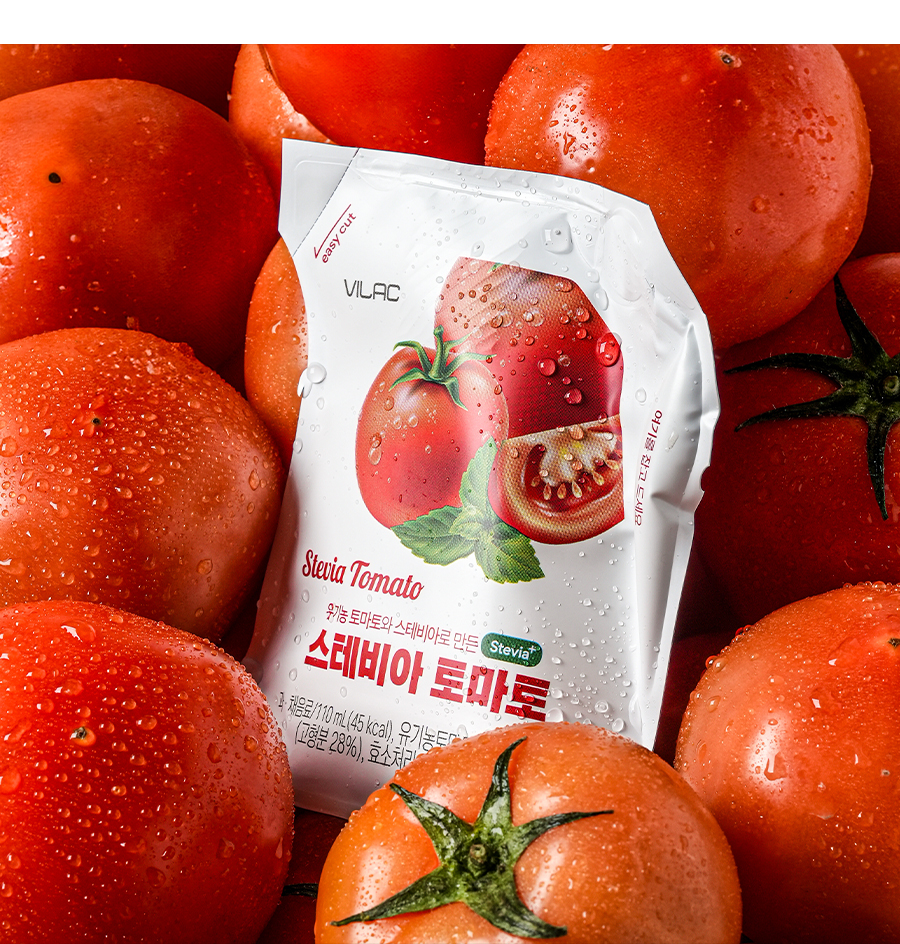 [무료배송]스테비아 유기농 꽈O형 토마토주스 제로슈가 시지 않은 토마토주스 110ml 24팩.  1박스 대표이미지 섬네일