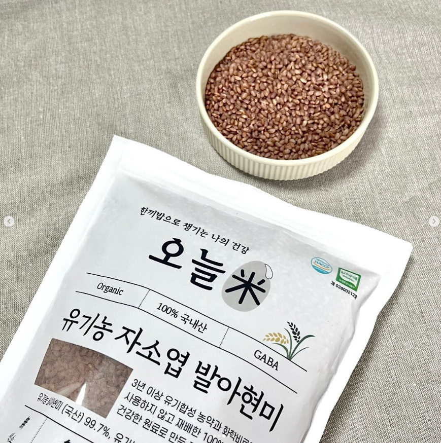 오늘미 유기농 발아현미 1kg 가바쌀 발아흑미