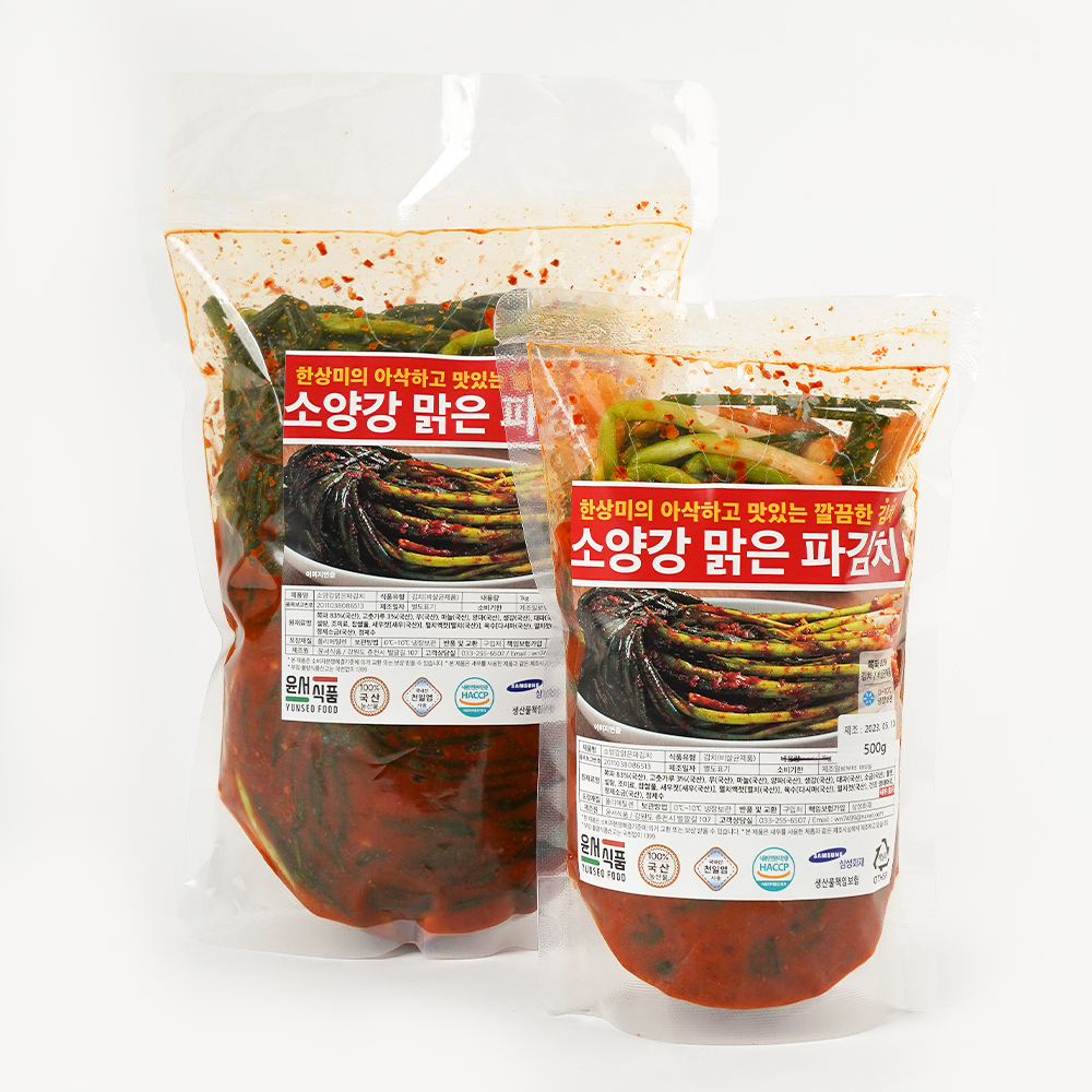 국내산 소양강 맑은 파김치 (500g, 1kg, 기본맛/매운맛) 대표이미지 섬네일