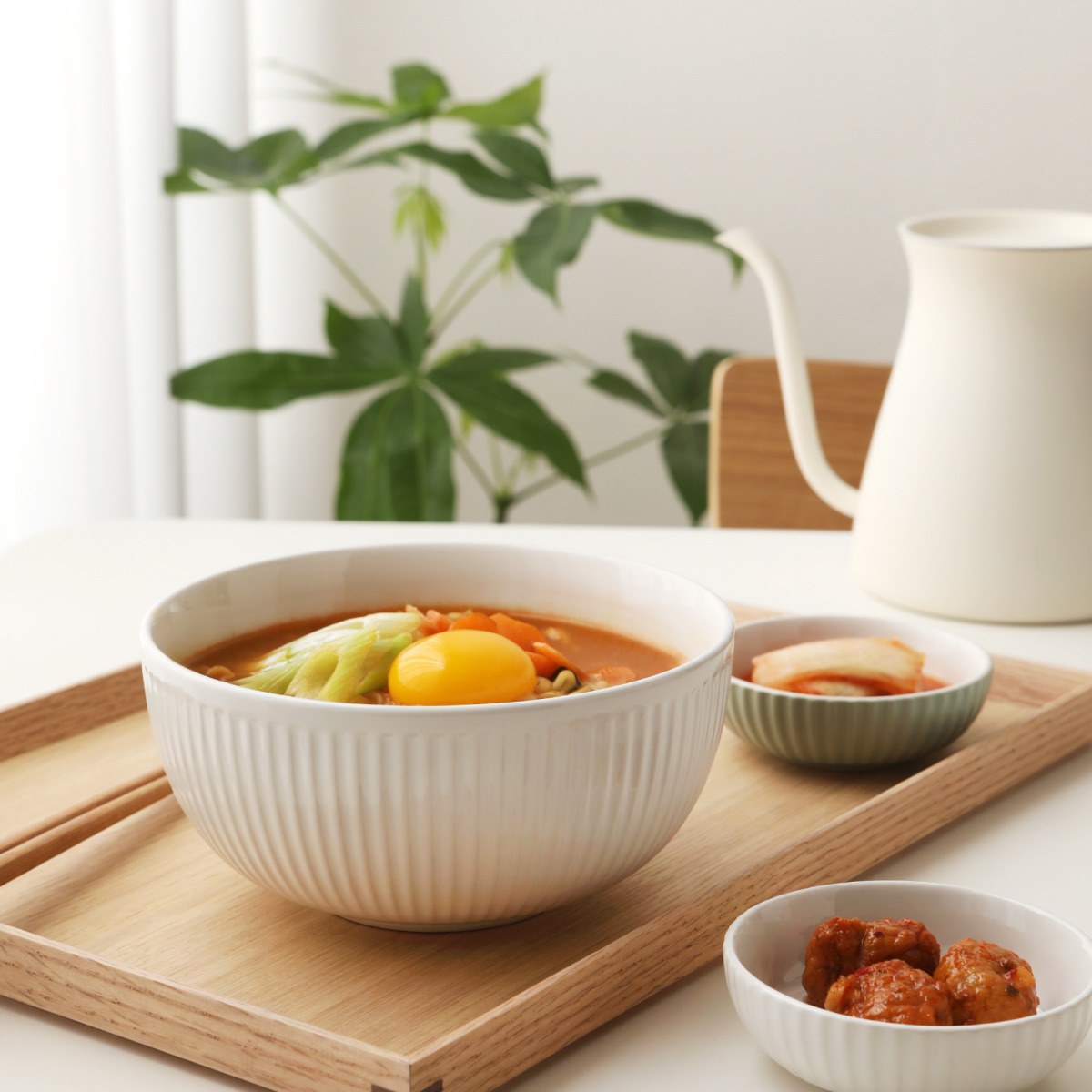 리브 면기 3p세트_화이트,그린,핑크