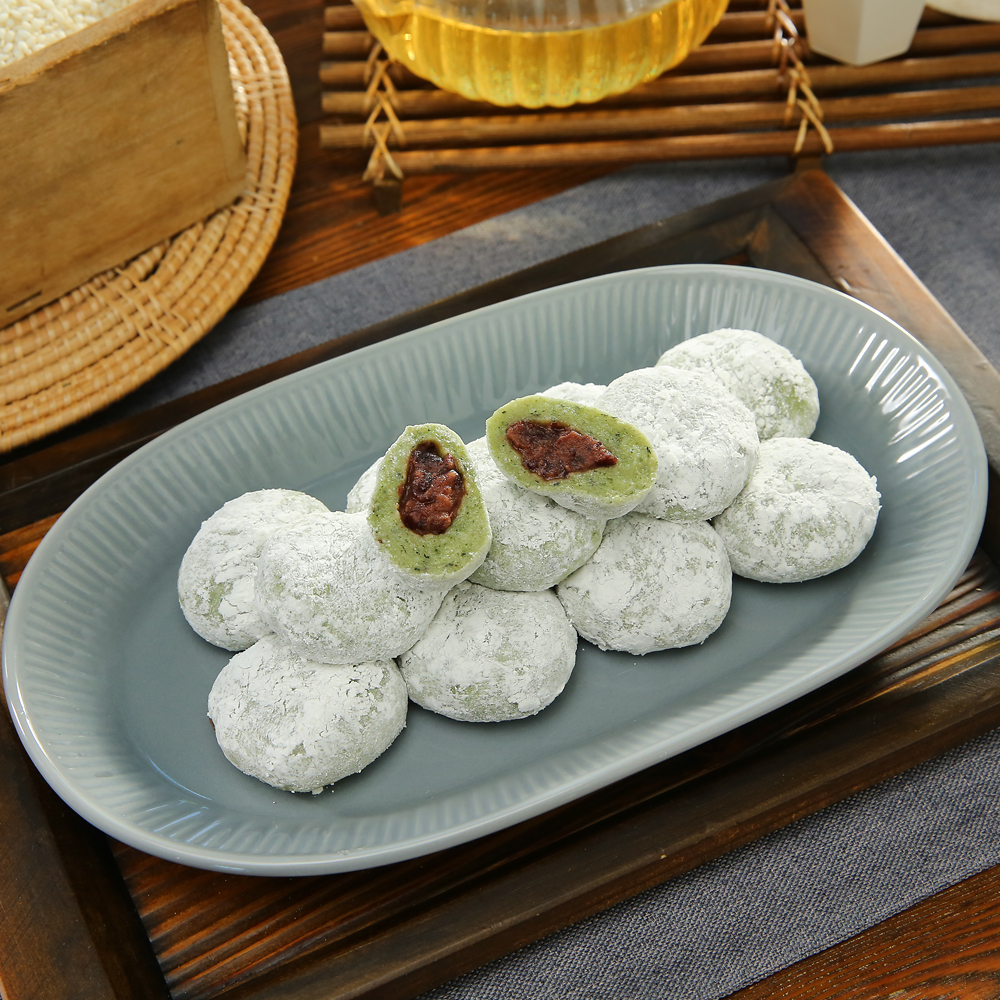 변경 : 고수록 생모시 찹쌀떡, 콩고물 찹쌀떡 40gX10개입X3봉 할매 입맛 할매니얼 대표이미지 섬네일