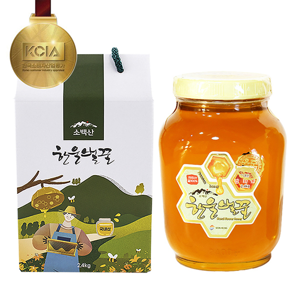 [한울벌꿀] 국내산 프리미엄 자연산 100% 아카시아꿀, 잡화꿀, 밤꿀 2.4kg