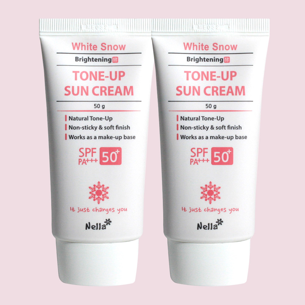 1+1 넬라 하얀눈 광채발효 톤업 선크림50g